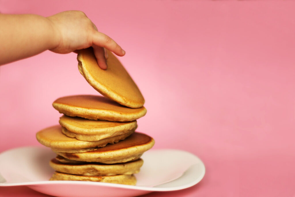 Cinnamon & apple sourdough pancakes